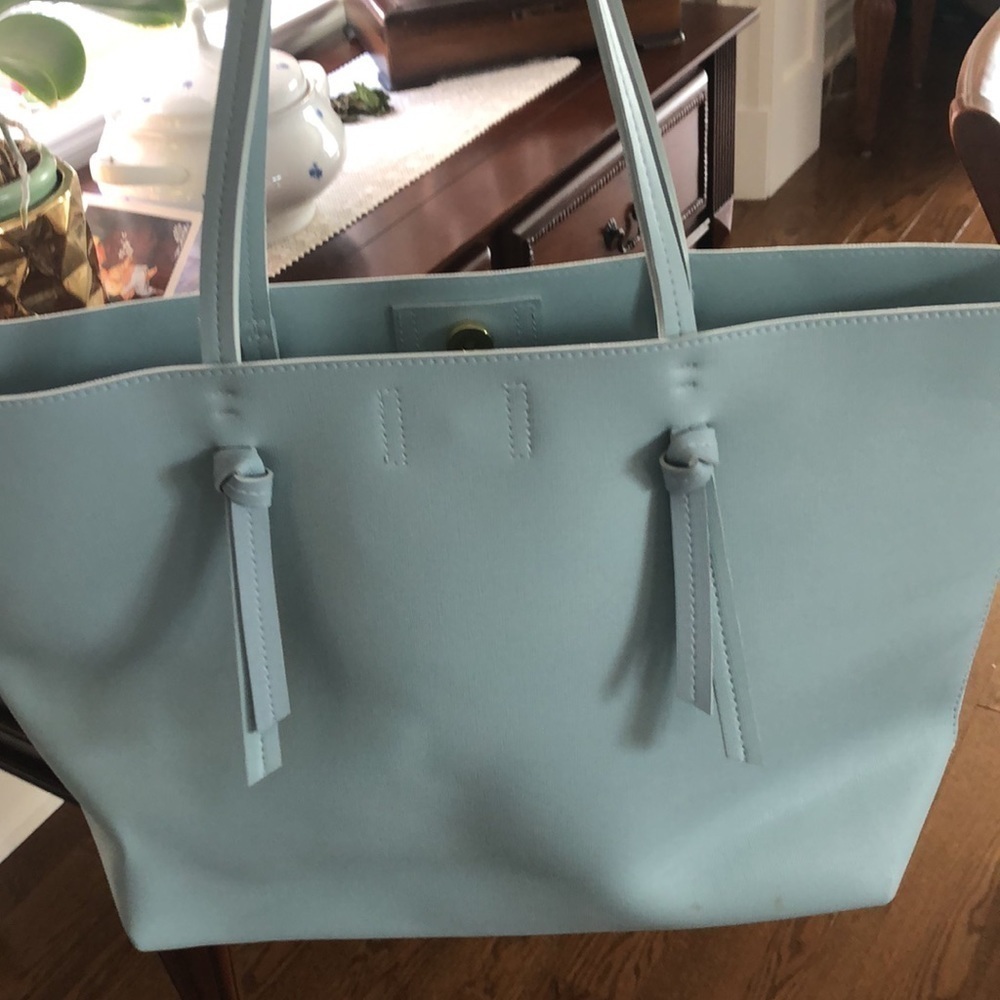 Indigo vegan tote in mint green - Picture 7 of 8